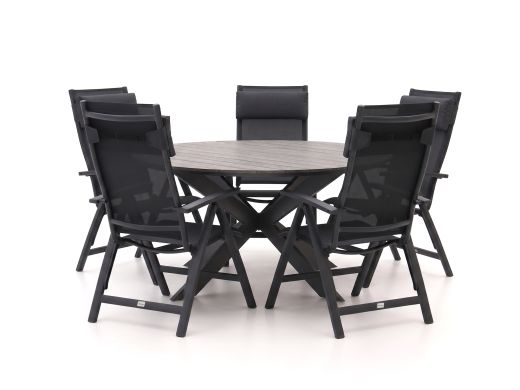 Bellagio Avenza/Fidenza ø149cm dining tuinset 6-delig verstelbaar