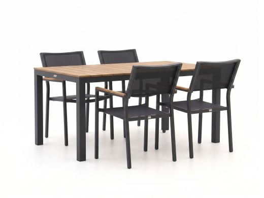 Bellagio Roma/Fidenza 160cm dining tuinset 5-delig stapelbaar