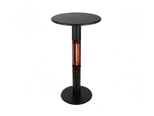 Monti HeatLine Vibe bartafel met terrasverwarmer 1500W ø60cm (h: 110cm) - Black