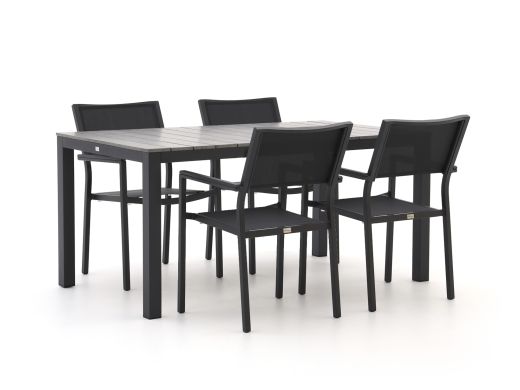 Bellagio Roma/Fidenza 160cm dining tuinset 5-delig stapelbaar