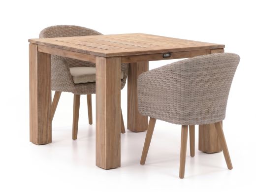 Intenso Tropea/ROUGH-X 100cm dining tuinset 3-delig