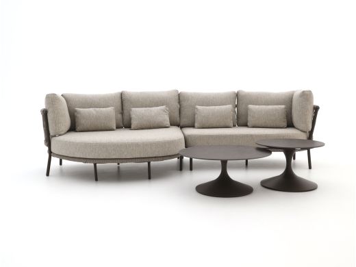 SUNS Bardi/Nova chaise longue loungeset 3-delig rechts 4-zits