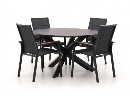 Bellagio Albinea/Lodola ø130cm dining tuinset 5-delig stapelbaar