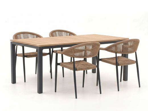 Manifesto Belpasso/Linosa 180cm dining tuinset 5-delig stapelbaar
