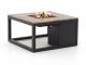 Cosiraw lounge vuurtafel 100x100x55cm - Charcoal (Blad = Old Teak Greywash)