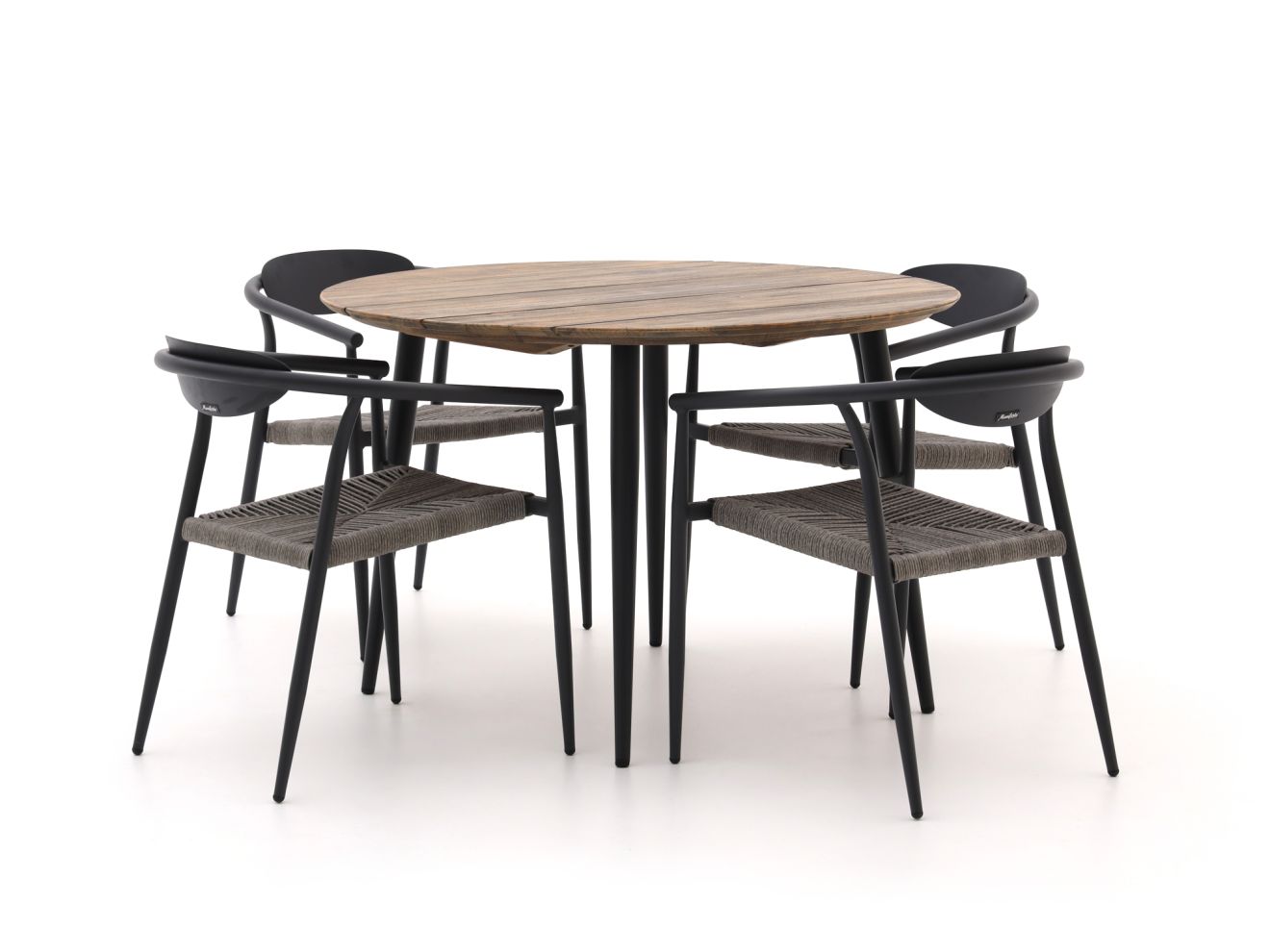 Manifesto Cavone/Falcade  ø 115cm dining tuinset 5-delig stapelbaar