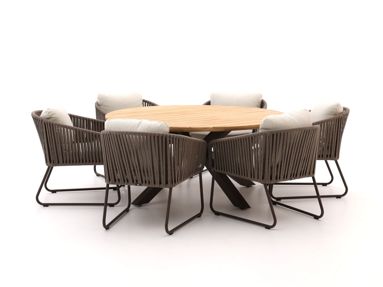 Yoi Calera/Noas ø150cm low dining tuinset 7-delig