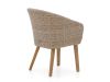 Intenso Tropea dining tuinstoel - Taupe - Naturel - Bruin - Wicker (vlechtwerk)