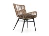 Intenso Asti dining tuinstoel - Taupe - Naturel - Bruin - Wicker (vlechtwerk)