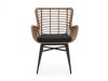 Intenso Asti dining tuinstoel - Taupe - Naturel - Bruin - Wicker (vlechtwerk)