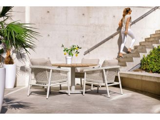 Zavelli Cuore ø 150cm low dining tuinset 5-delig