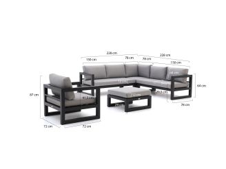 Forza Citerna hoek loungeset 5-delig