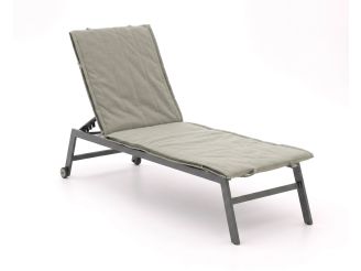 Fiber tuinkussen voor ligbed 200x65cm - Green Melange