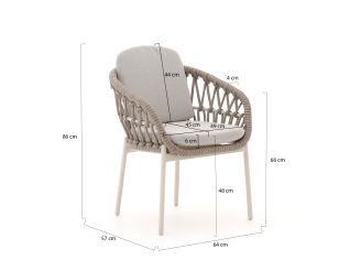 Bellagio Cupello/Induno Deens Ovaal 180cm dining tuinset 5-delig