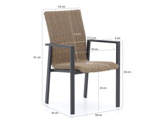 Manifesto Villongo/ROUGH-S 300cm dining tuinset 9-delig stapelbaar
