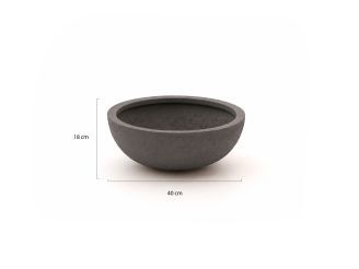 Luca Lifestyle Terreno Bowl bloempot M ø40cm (h:18cm) - Ash Brown