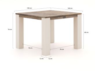 SUNS Nappa/ROUGH-X 100cm dining tuinset 3-delig