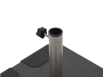 Parasolvoet 45kg beton verrijdbaar - Vierkant/Antraciet voor buisdiktes ø25-44mm