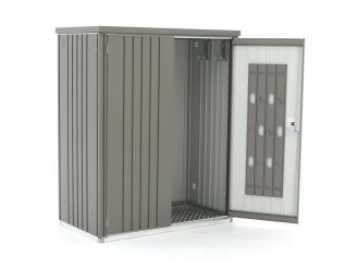 Biohort Tuinkast 155x83x182,5cm (Incl. bodemplaat en frame) - Kwartgrijs Metallic (2100 liter)
