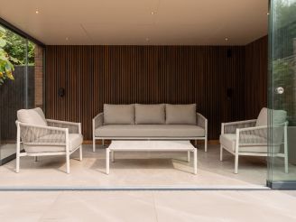 Bellagio Panaro lounge tuinstoel - Taupe - Naturel - Bruin - Aluminium