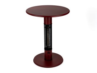 Monti HeatLine Pulse tafel met terrasverwarmer 1500W ø60cm (h: 75cm) - Red