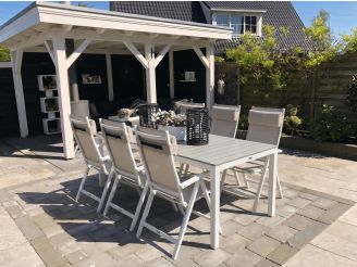 Bellagio Avenza/Fidenza 220cm dining tuinset 7-delig verstelbaar