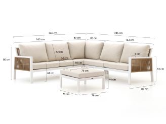 Manifesto Alzano hoek loungeset 4-delig