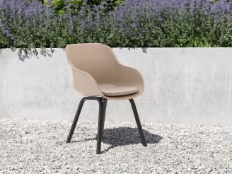 Hartman Le Soleil Element dining tuinstoel - Taupe - Naturel - Bruin - Kunststof