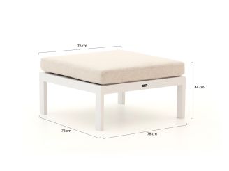 Manifesto Alzano lounge voetenbank 78x78cm - White (incl. kussen)
