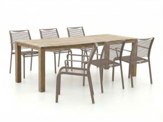 Apple Bee Hawaii/ROUGH-S 220cm dining tuinset 7-delig stapelbaar
