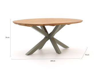Hartman Sevilla/San Sebastian 200cm dining tuinset 5-delig