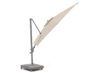 Shadowline Francisco zweefparasol 260x260cm - Light Taupe (incl. voet 160kg verrijdbaar) (incl. kruisvoet, excl. tegels) (incl. beschermhoes)