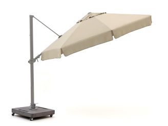 Shadowline Miami zweefparasol ø 350cm - Light Taupe (incl. voet 160kg verrijdbaar) (incl. beschermhoes)