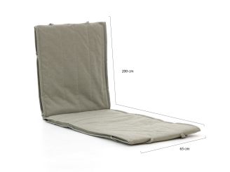 Fiber tuinkussen voor ligbed 200x65cm - Green Melange