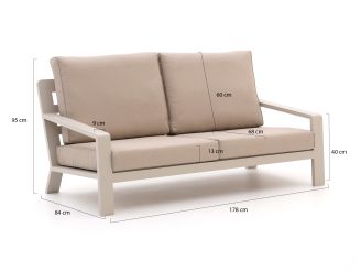 Bellagio Vazzola lounge tuinbank 2,5-zits 178cm - Camel Sand (incl. kussens)
