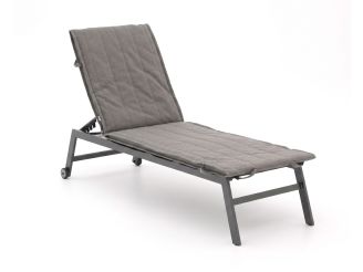 Fiber tuinkussen voor ligbed 200x65cm - Grey Melange