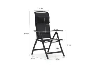 Forza Capri/Linosa 240x160cm dining tuinset 11-delig verstelbaar