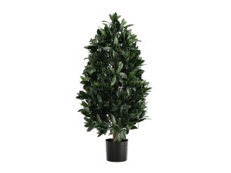 Designplants/Luca Lifestyle Laurier pyramide kunstplant (h:150cm) met Bordo Tall Balloon bloempot - Groen (UV bestendig) (bloempot = Clay)