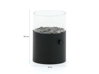 Cosiscoop XL gaslantaarn ø20cm (h:30,5cm) - Black