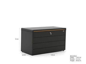 Kees Smit Brava Opbergbox 134 - Charcoal (460 liter)