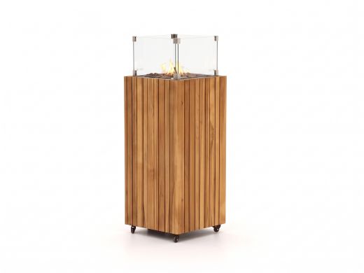 Cosipillar Square gaslantaarn 40x40x110cm - Teak