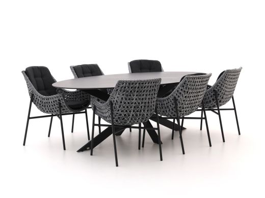 Manifesto Novara/Furato ellips 240cm dining tuinset 7-delig