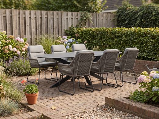 Intenso Isorella/Furato Ellips 200cm dining tuinset 7-delig