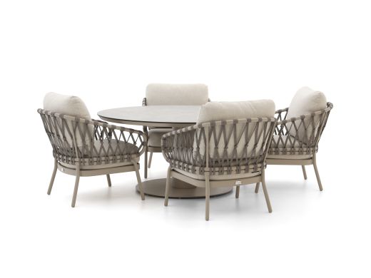 Tierra Outdoor Natal/Moreno ø 150cm low dining tuinset 5-delig