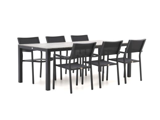 Bellagio Roma/Fidenza 220cm dining tuinset 7-delig stapelbaar