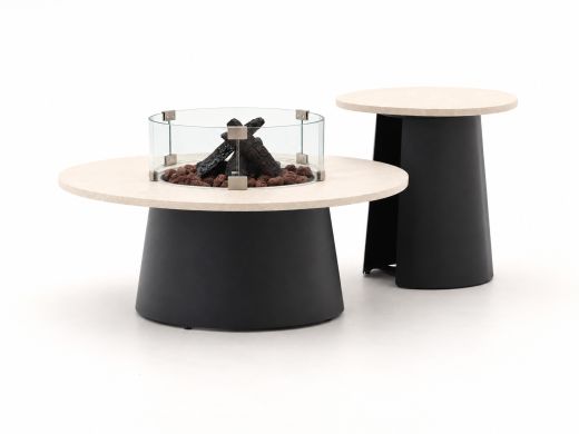 Cosidune lounge vuurtafelset ø 100cm (h: 40cm)/ø 55cm (h: 55cm)