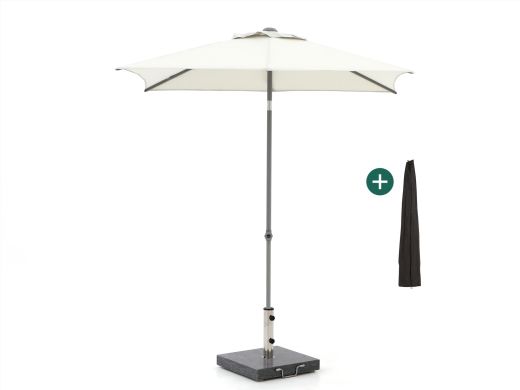 Shadowline Push-up parasol 210x150cm - Light Grey (incl. 35 kg voet) (incl. beschermhoes)