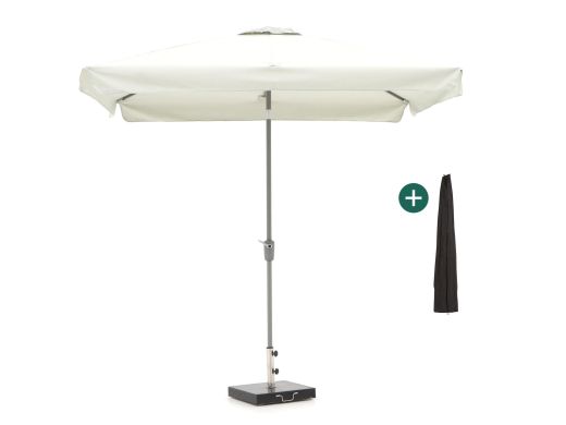 Shadowline Aruba parasol 250x250cm - Light Grey (incl. 50 kg voet) (incl. beschermhoes)