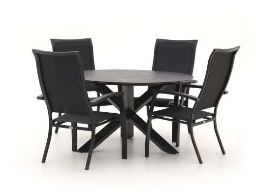 Bellagio Lugo/Lodola ø 130cm dining tuinset 5-delig stapelbaar