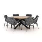 Manifesto Novara/ROUGH-Y ø150cm dining tuinset 7-delig
